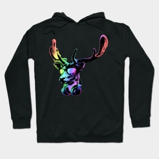 Deer DJ Neon Cool and Funny Music Animal With Sunglasses And Headphones. Hoodie